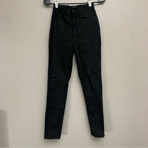 Elite Jeans Women’s Juniors Black Faux‎ Leather Pants Size 1